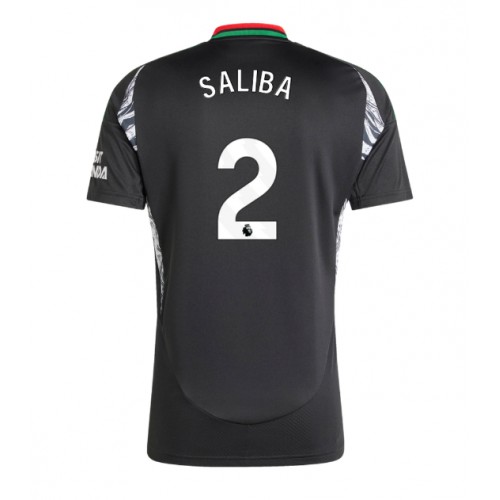 Fotbalové Dres Arsenal William Saliba #2 Venkovní 2024-25 Krátký Rukáv